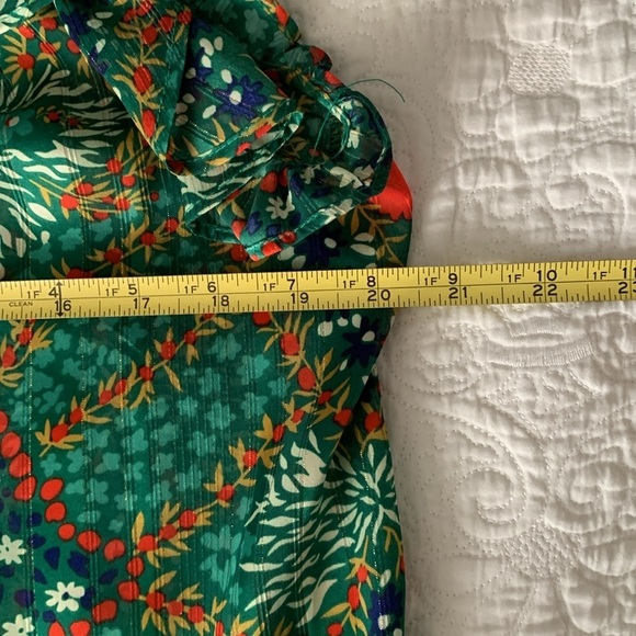 ba&sh Haby Metallic Accent Reversible Top in Green size S - Picture 10 of 12